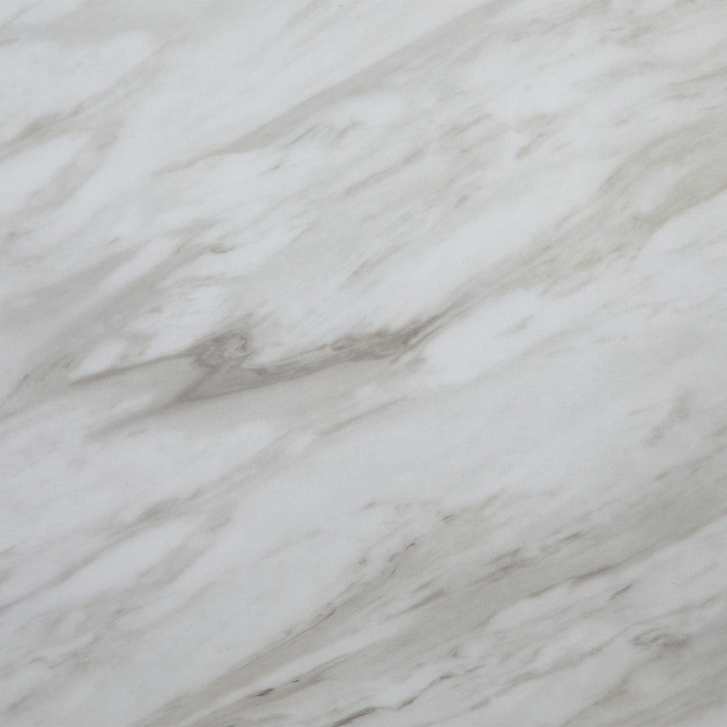 48" White and Natural Wood And Faux Marble Square Counter Height Bar Table