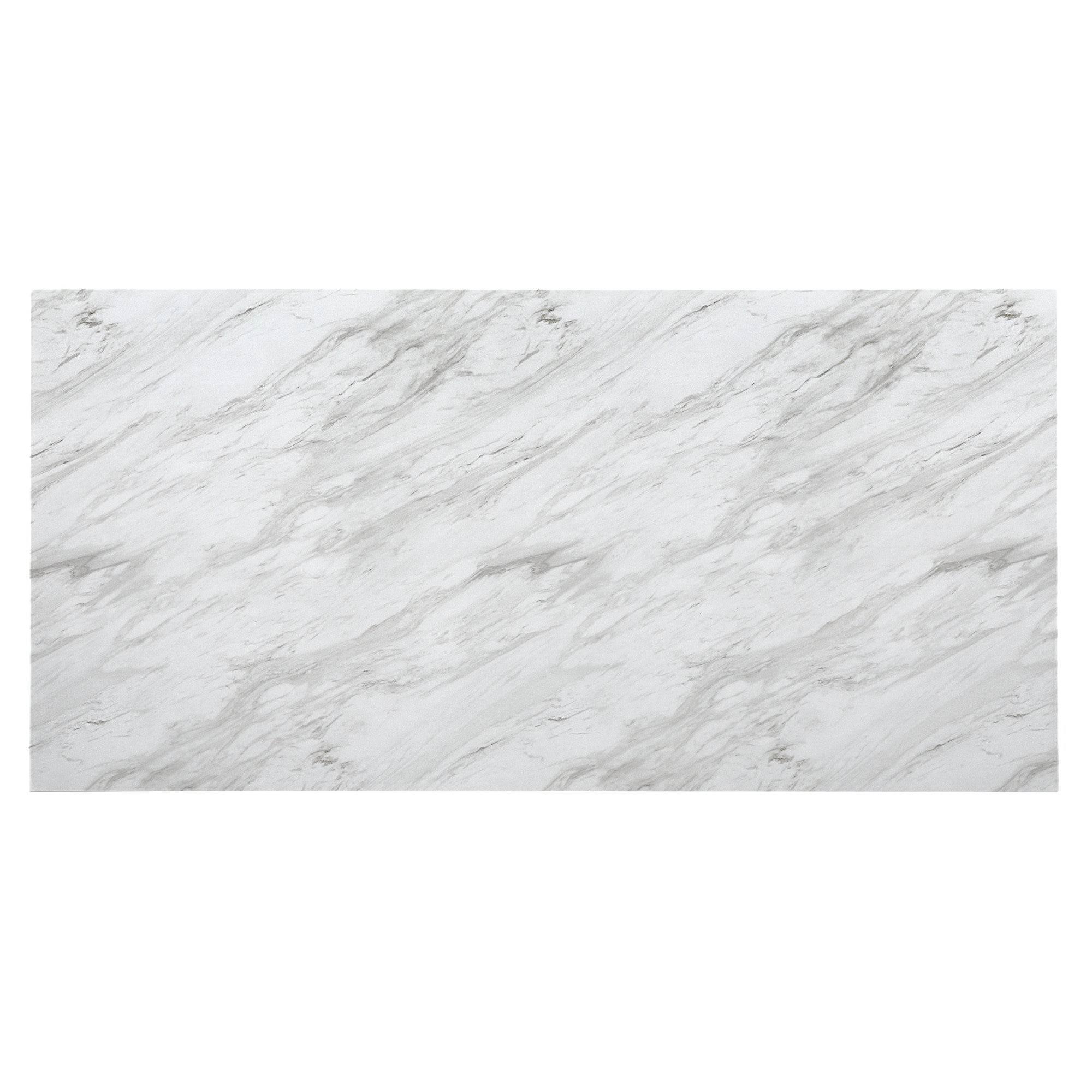 82" White and Natural Faux Marble and Wood Double Pedestal Base Dining Table