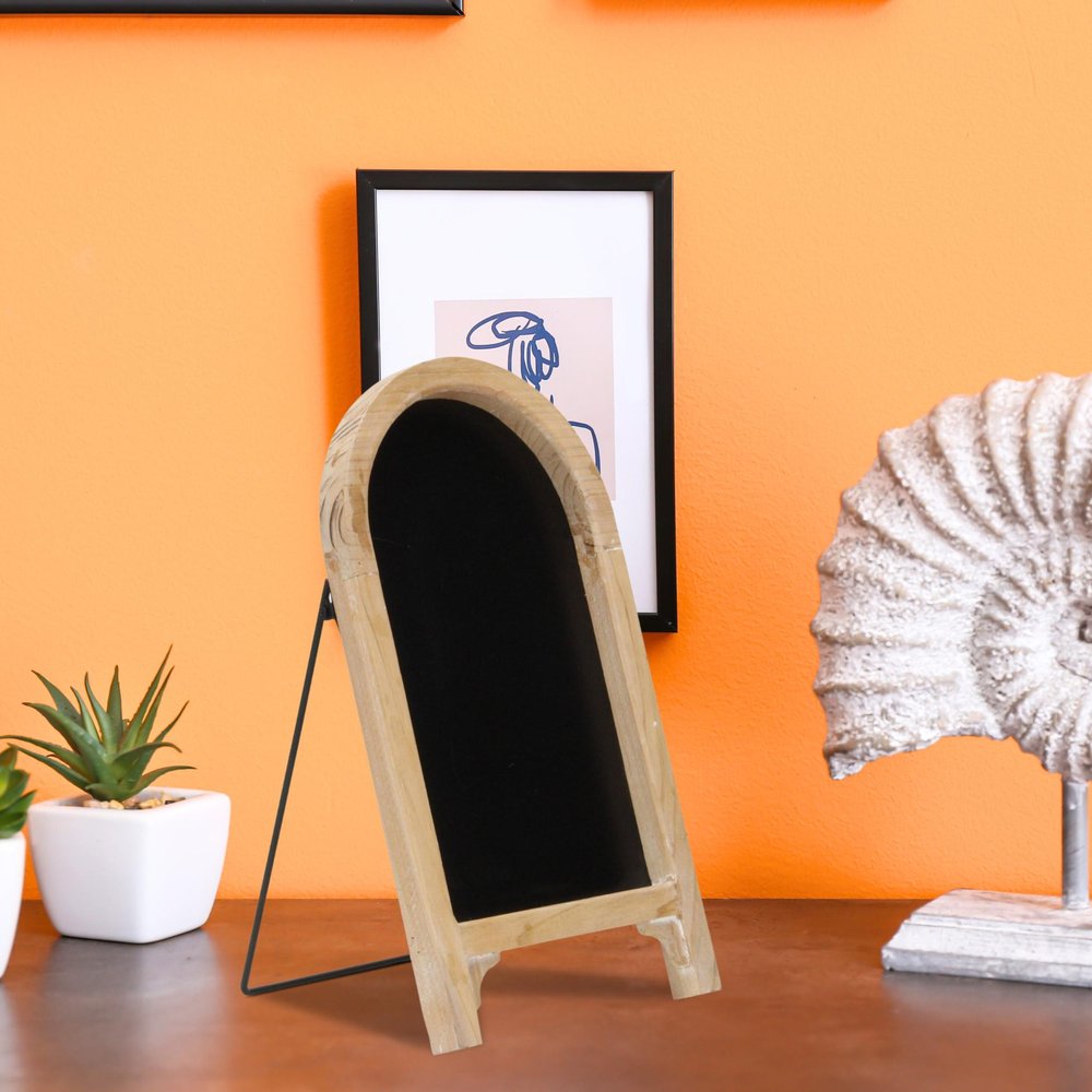 16" Natural Wood Tabletop Easel Chalk Board