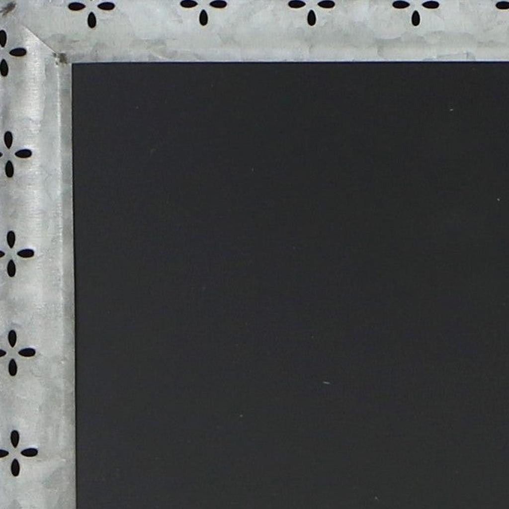 10" X 14" Gray Floral Metal Hanging Chalkboard