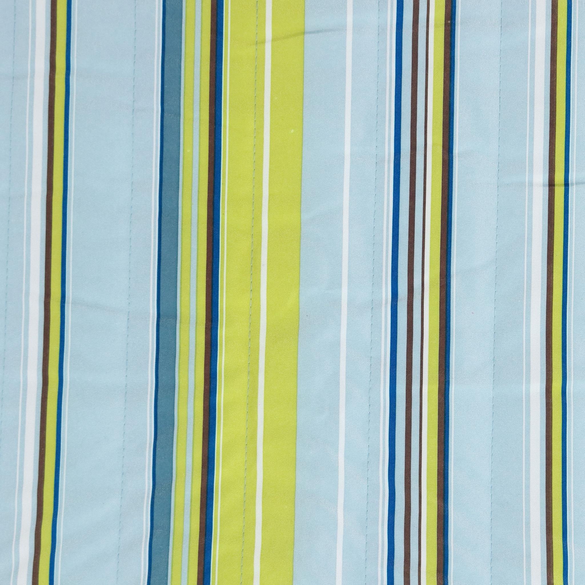 Aqua And Lime Green Striped Double Hammock
