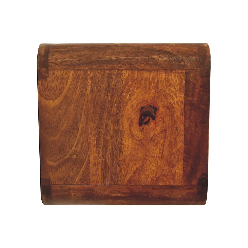 12" Chestnut Solid Wood Two Drawer Floating Nightstand