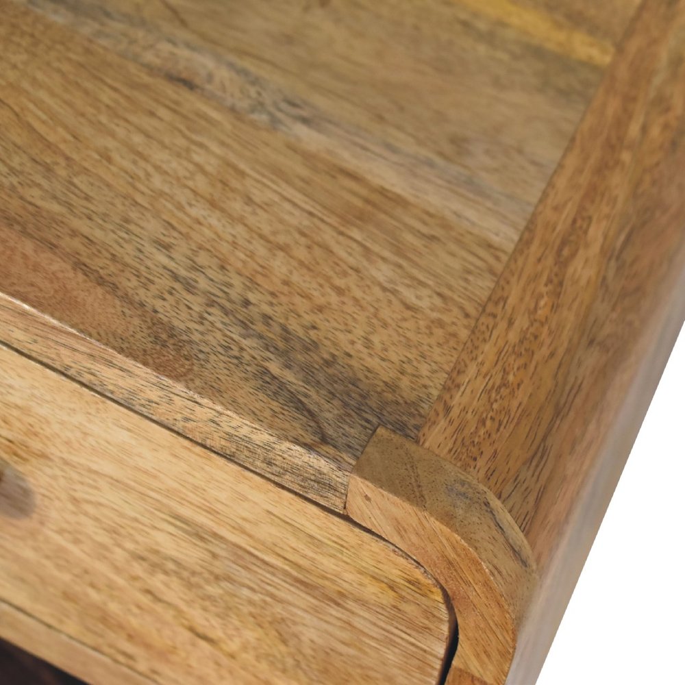 12" Oak Solid Wood One Drawer Floating Nightstand