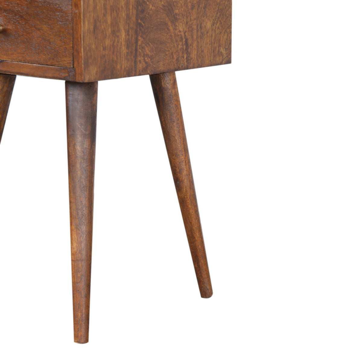 22" Chestnut Solid Wood Square One Drawer Nightstand