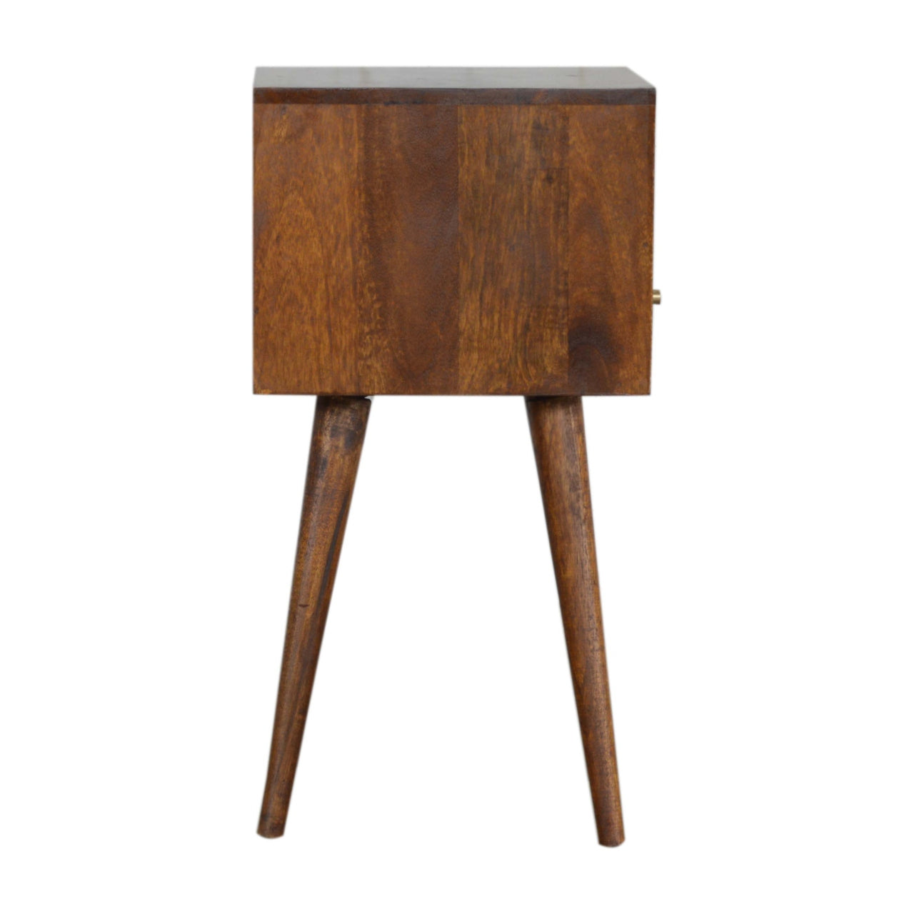 22" Chestnut Solid Wood Square One Drawer Nightstand