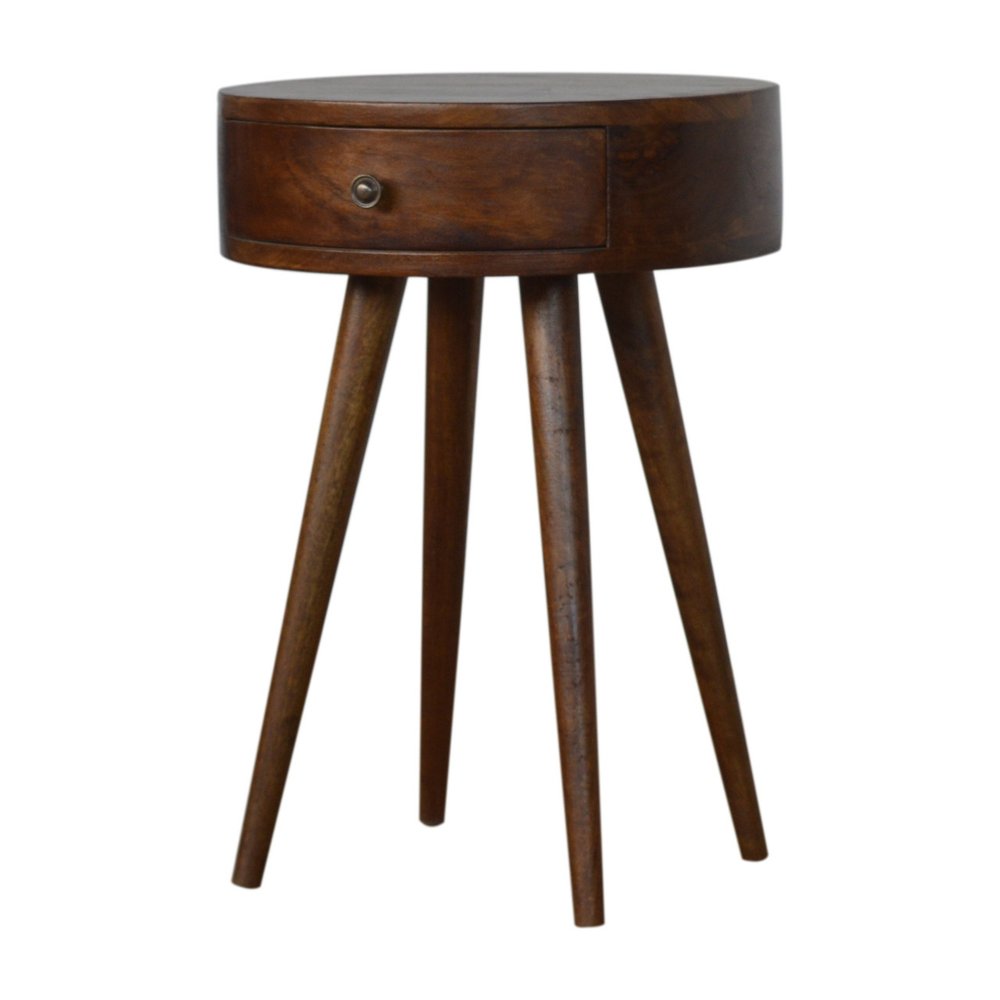 22" Chestnut Solid Wood One Drawer Nightstand