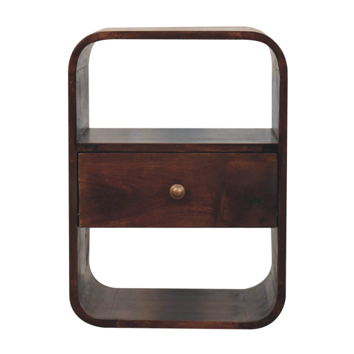 22" Chestnut Solid Wood One Drawer Nightstand