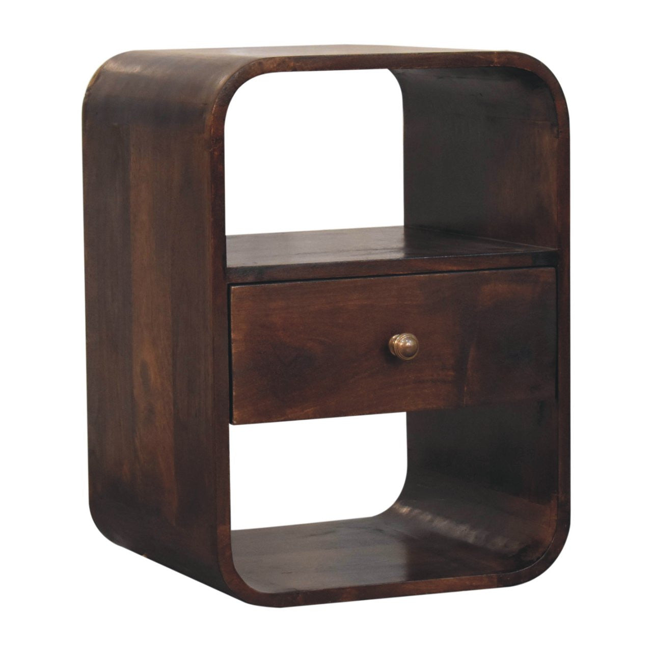 22" Chestnut Solid Wood One Drawer Nightstand