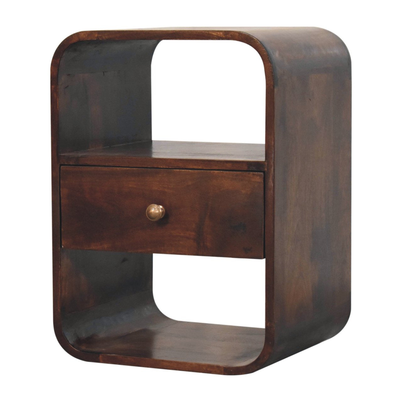 22" Chestnut Solid Wood One Drawer Nightstand