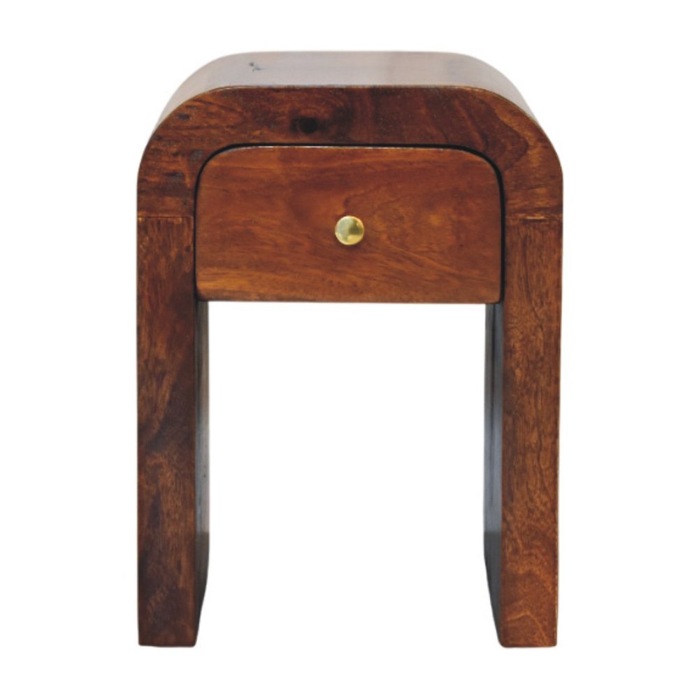 16" Chestnut Solid Wood One Drawer Nightstand