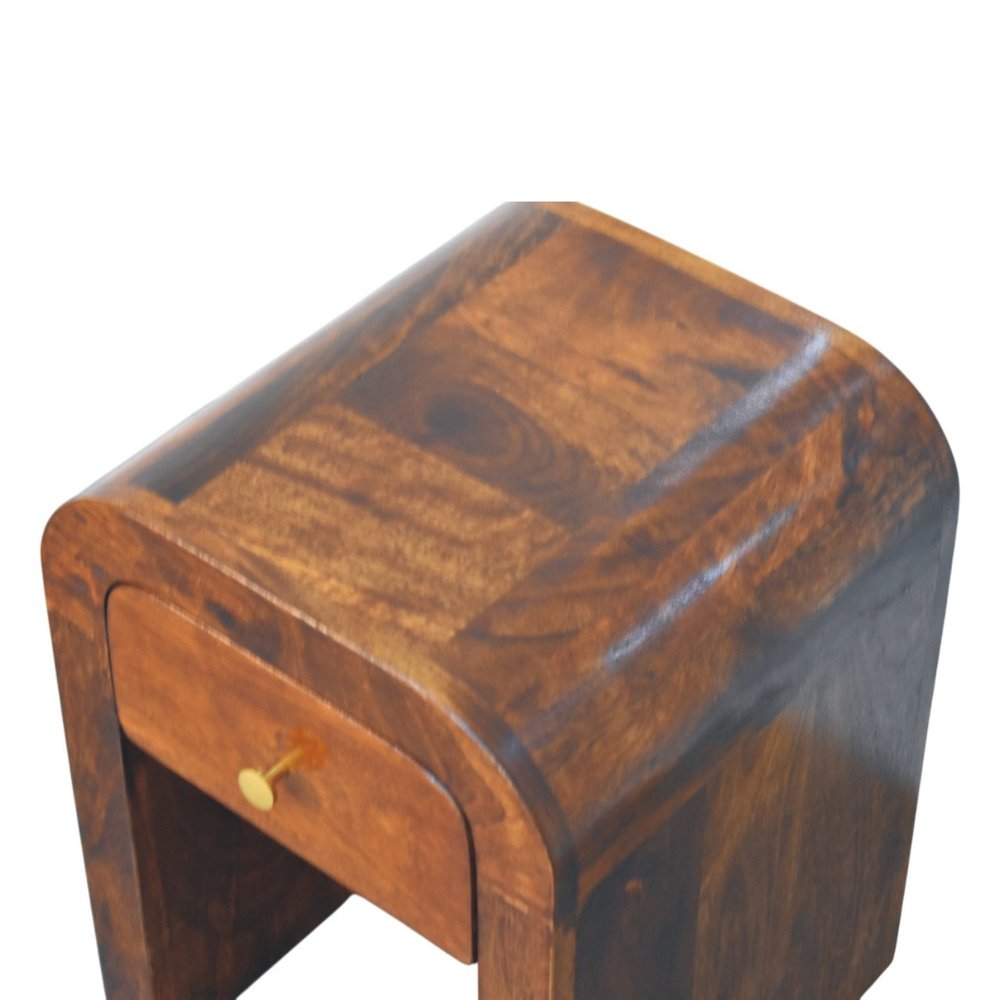 16" Chestnut Solid Wood One Drawer Nightstand