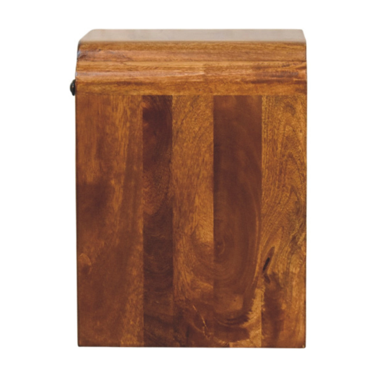 16" Chestnut Solid Wood One Drawer Scallop Edge Nightstand