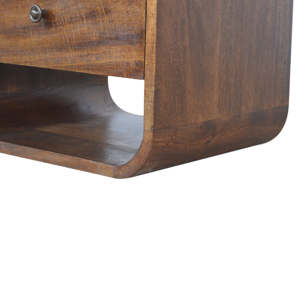 22" Chestnut Solid Wood Two Drawer Nightstand