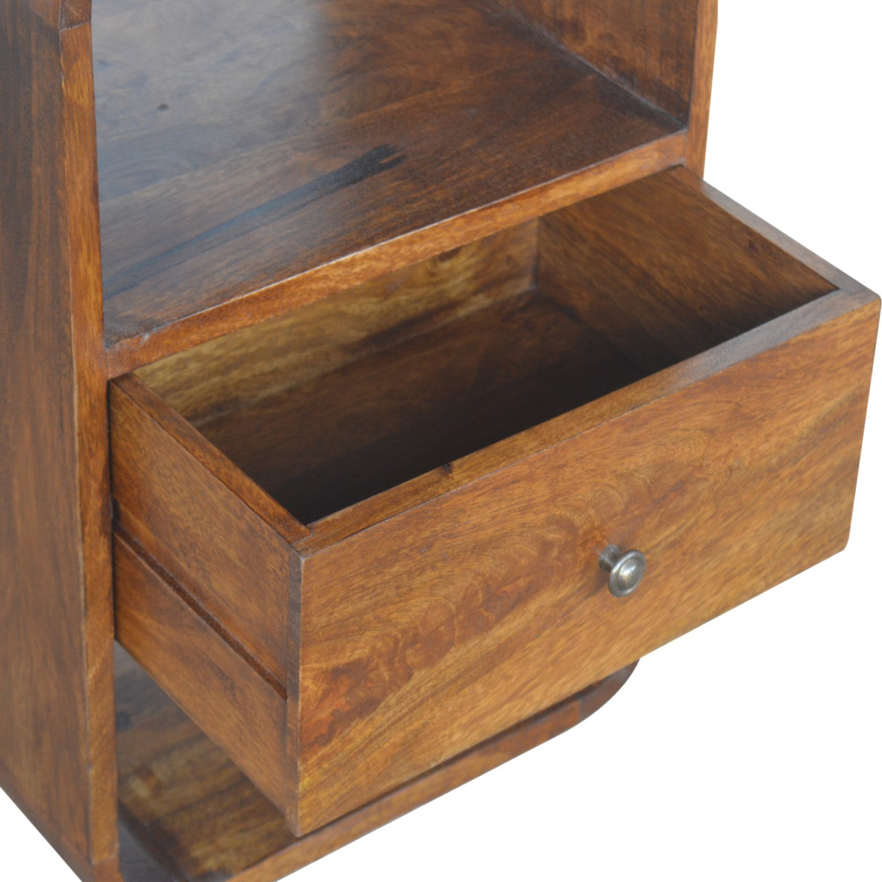 22" Chestnut Solid Wood Two Drawer Nightstand