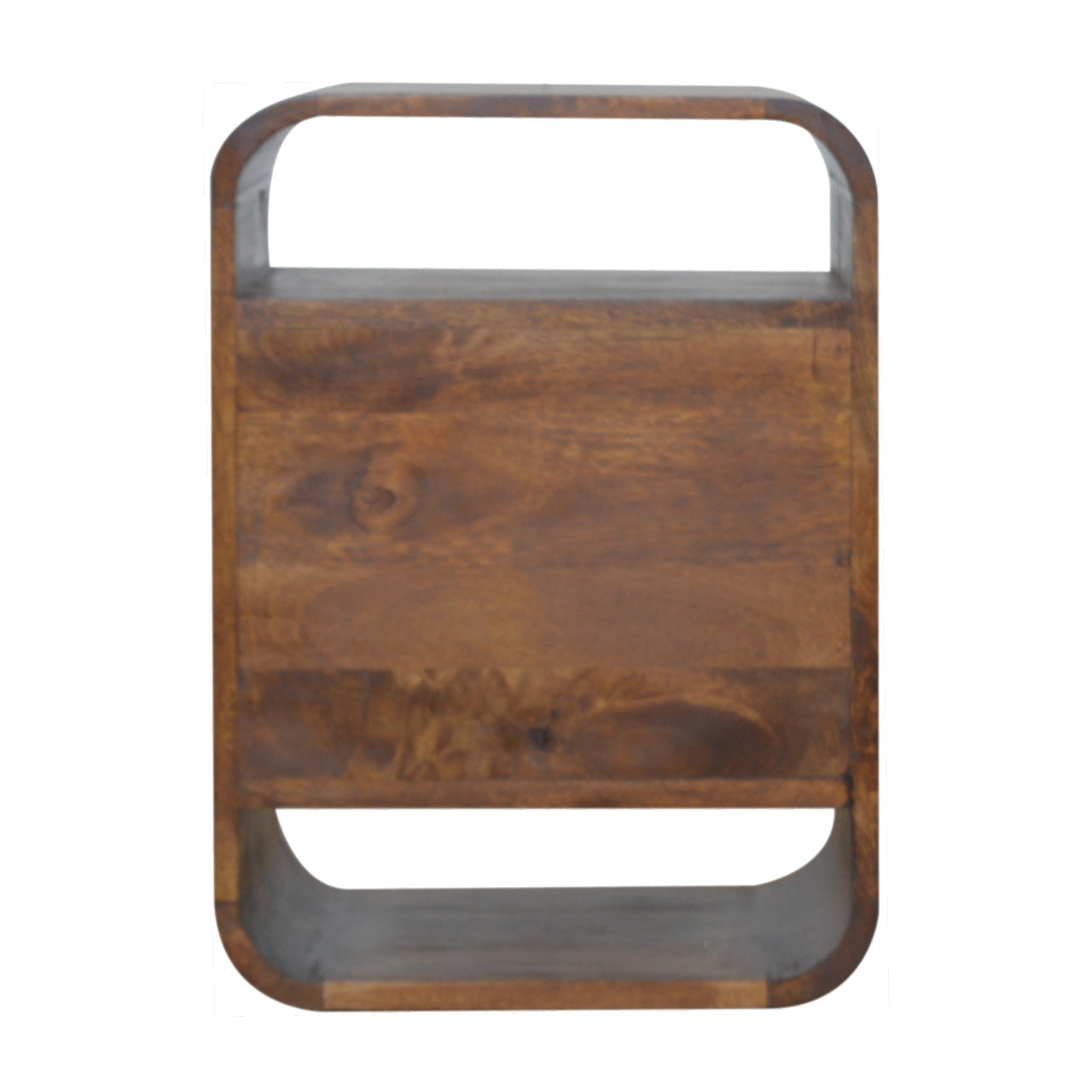 22" Chestnut Solid Wood Two Drawer Nightstand