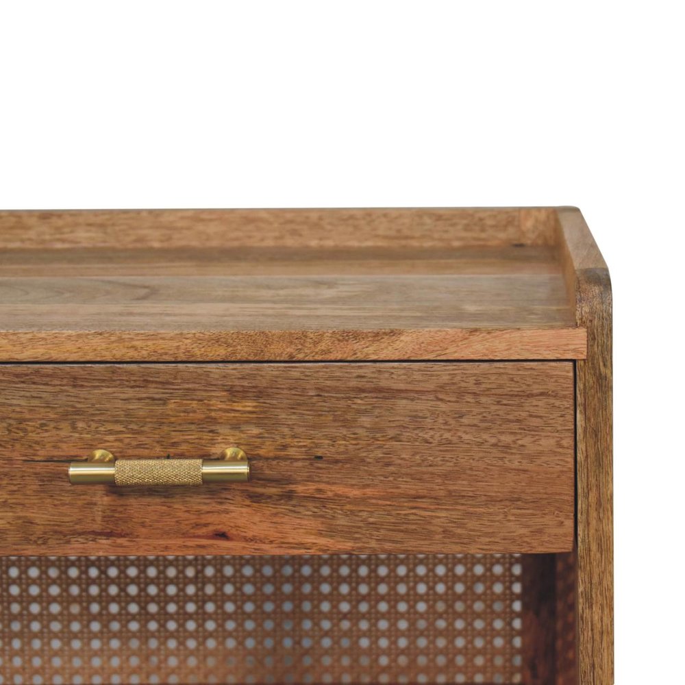 23" Oak Solid Wood One Drawer Nightstand