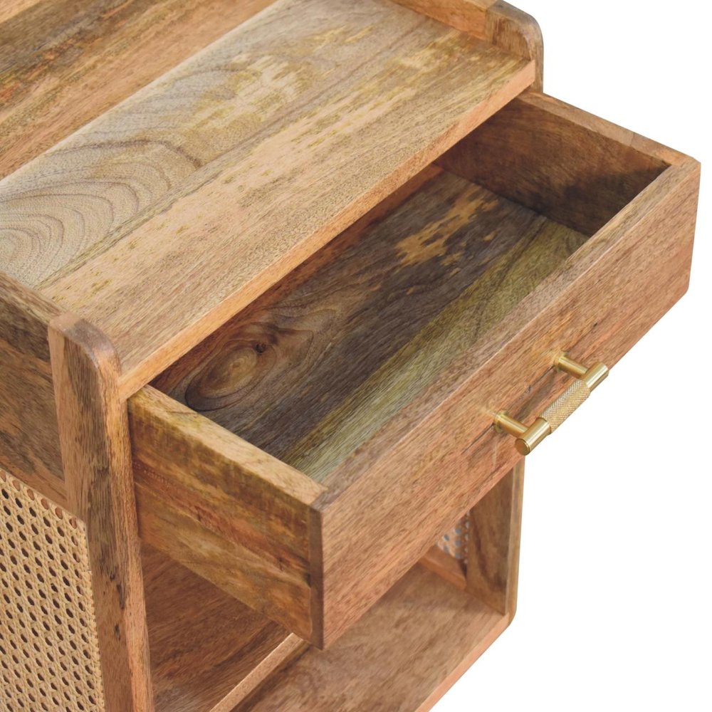 23" Oak Solid Wood One Drawer Nightstand