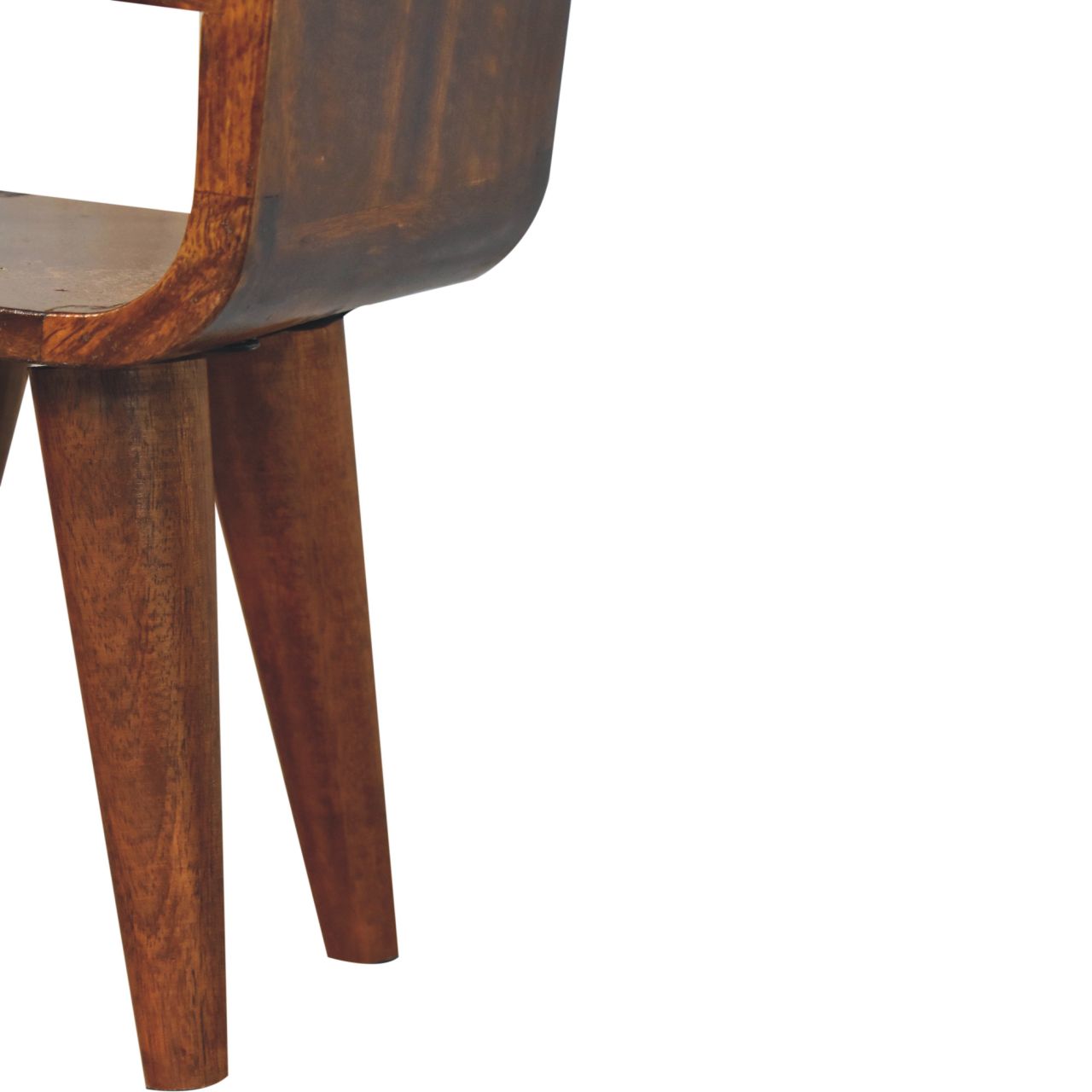 16" Chestnut Solid Wood Square One Drawer Nightstand