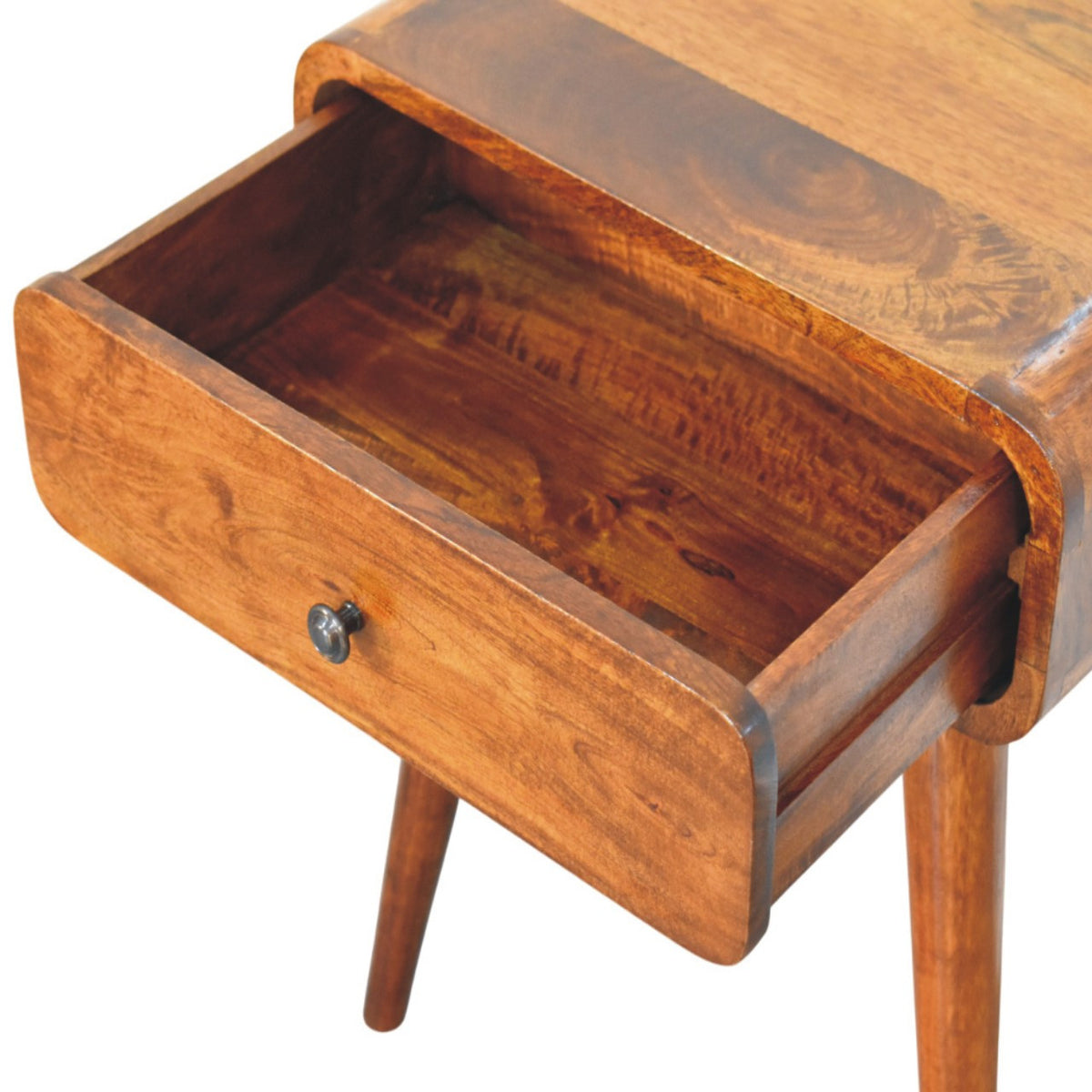 22" Chestnut Solid Wood One Drawer Nightstand