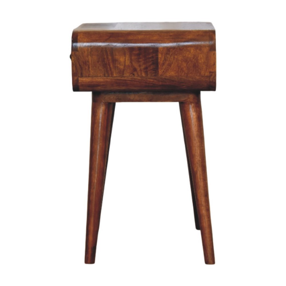 22" Chestnut Solid Wood One Drawer Nightstand