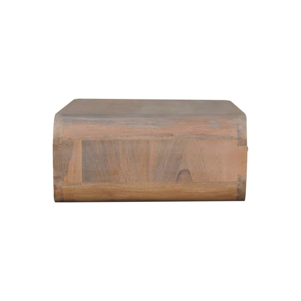 20" Brown Solid Wood One Drawer Floating Nightstand