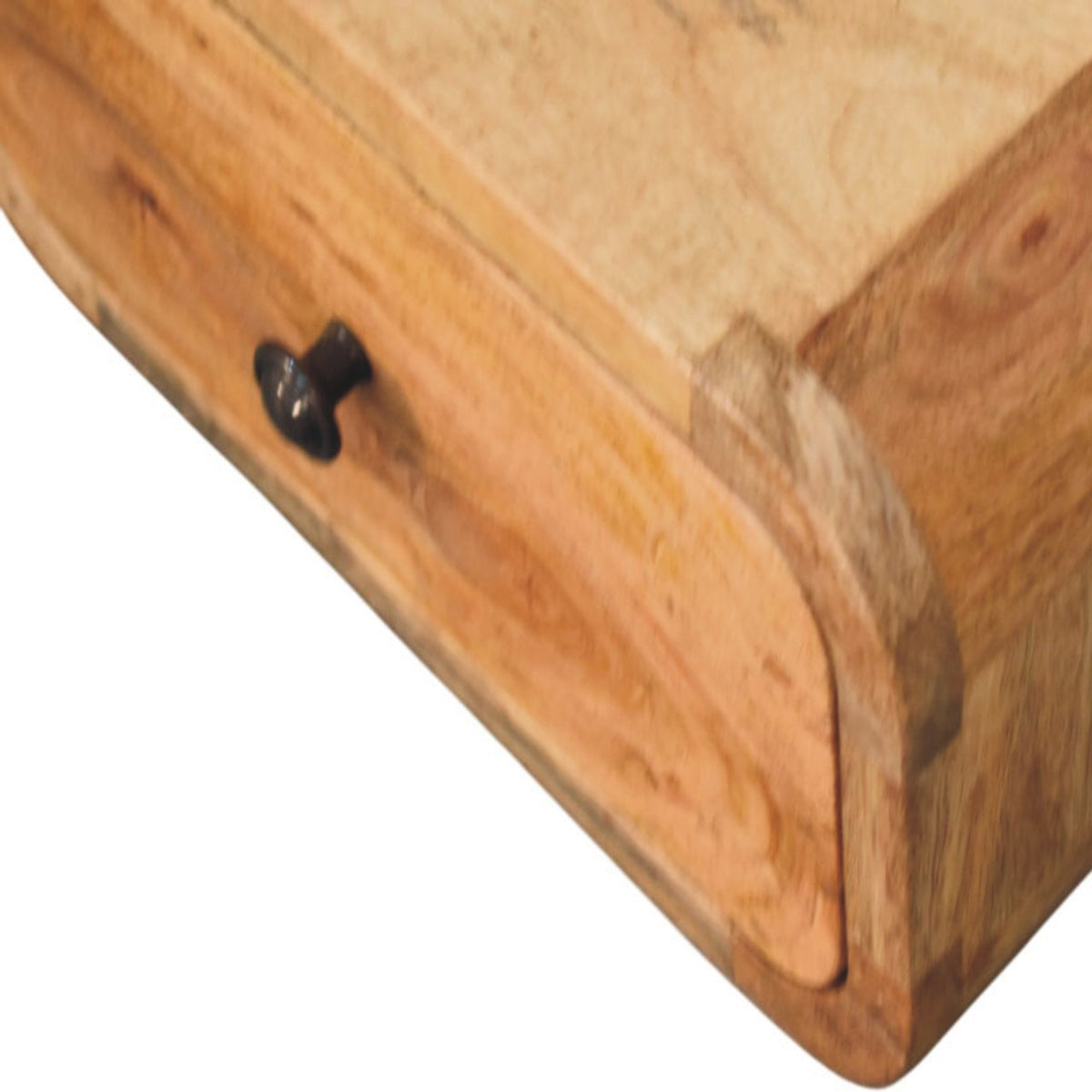 12" Oak Solid Wood One Drawer Floating Nightstand