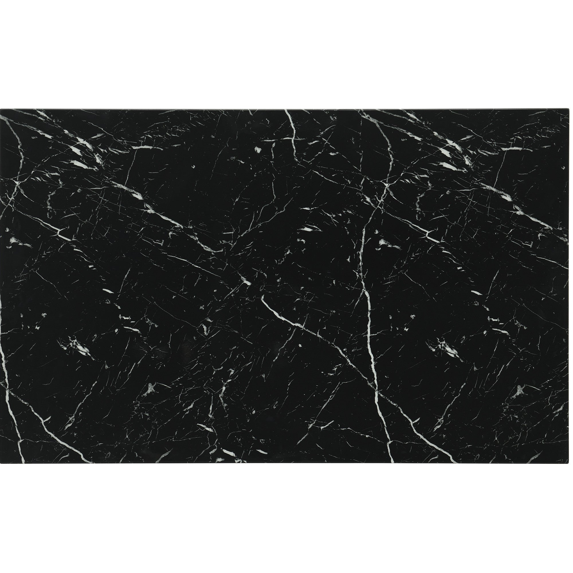 Five Piece Black Faux Marble Dining Set with Four Chairs