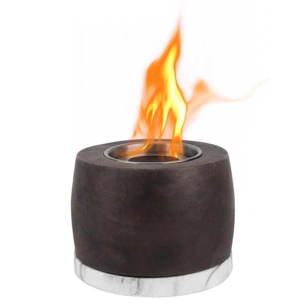 8000 BTU 7" Black Stainless steel Bio-ethanol fuel Portable Round Fire Pit