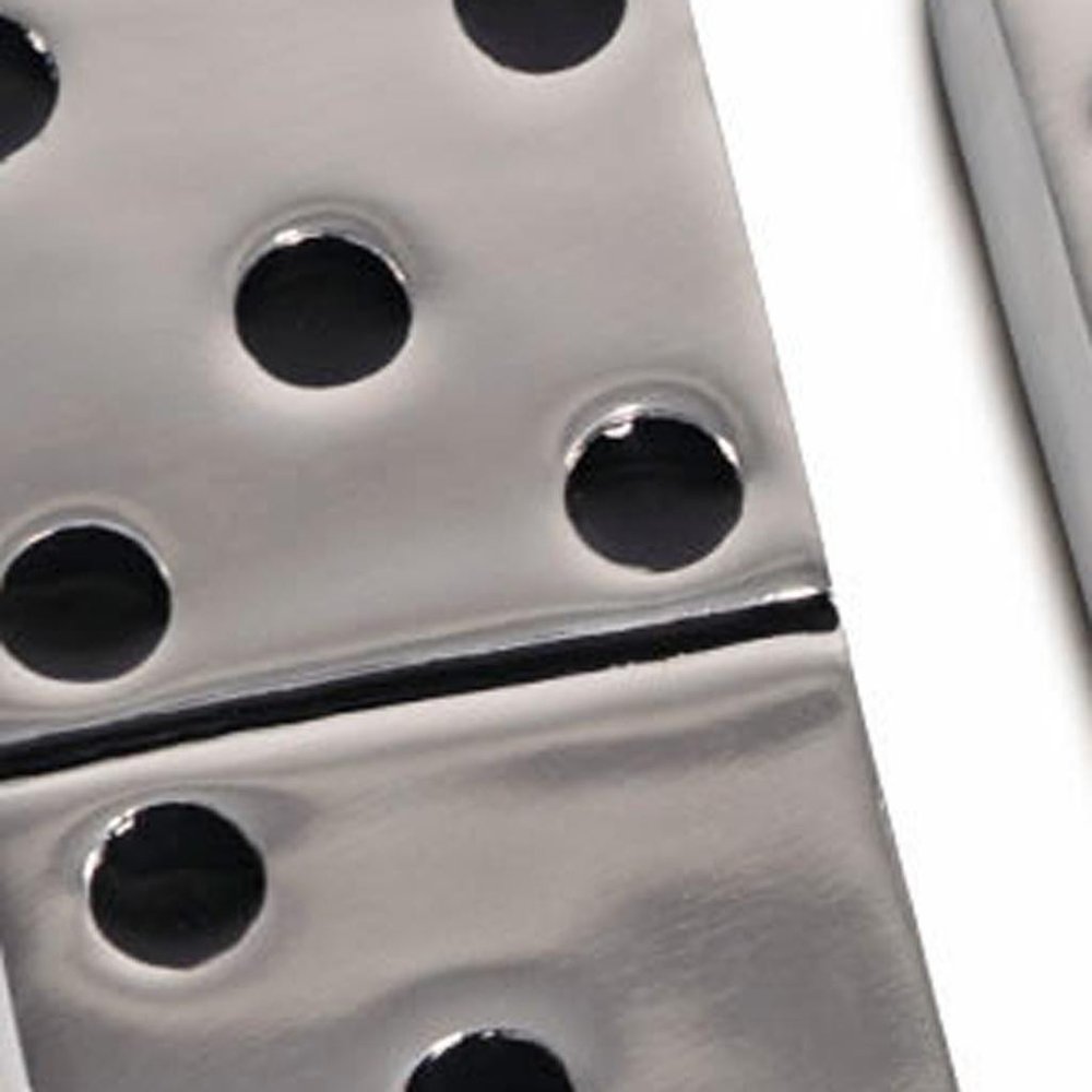 Set of Three Silver And Black Decorative Dominoes