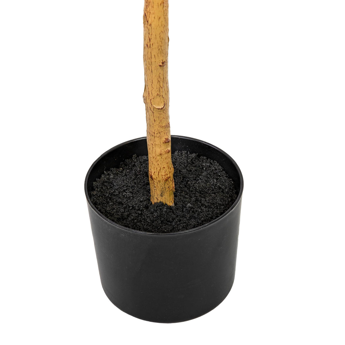 Set of Two 72" Green Artificial Olive Trees in a Black Pots