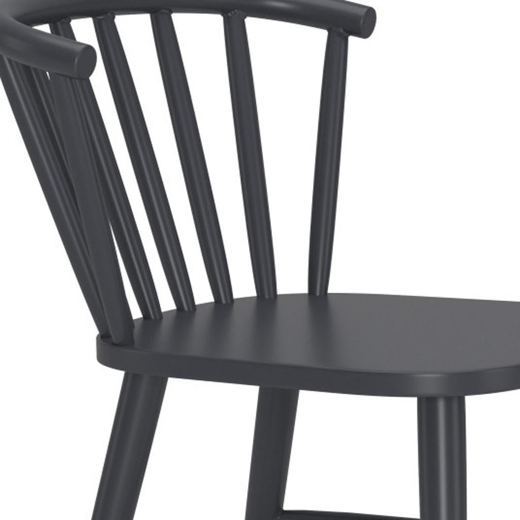 Black Aluminum Windsor Back Dining Side Chair