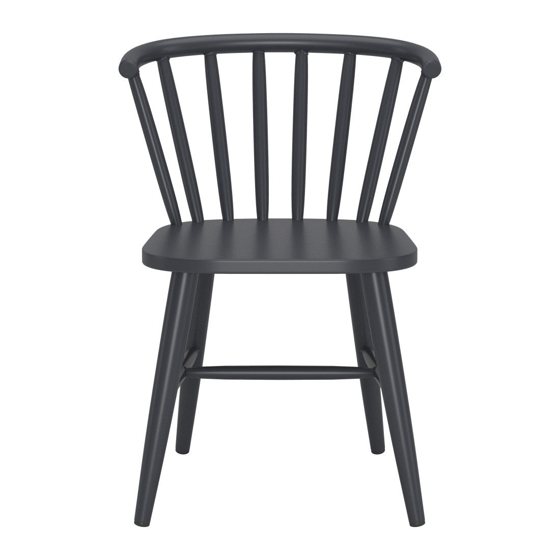 Black Aluminum Windsor Back Dining Side Chair