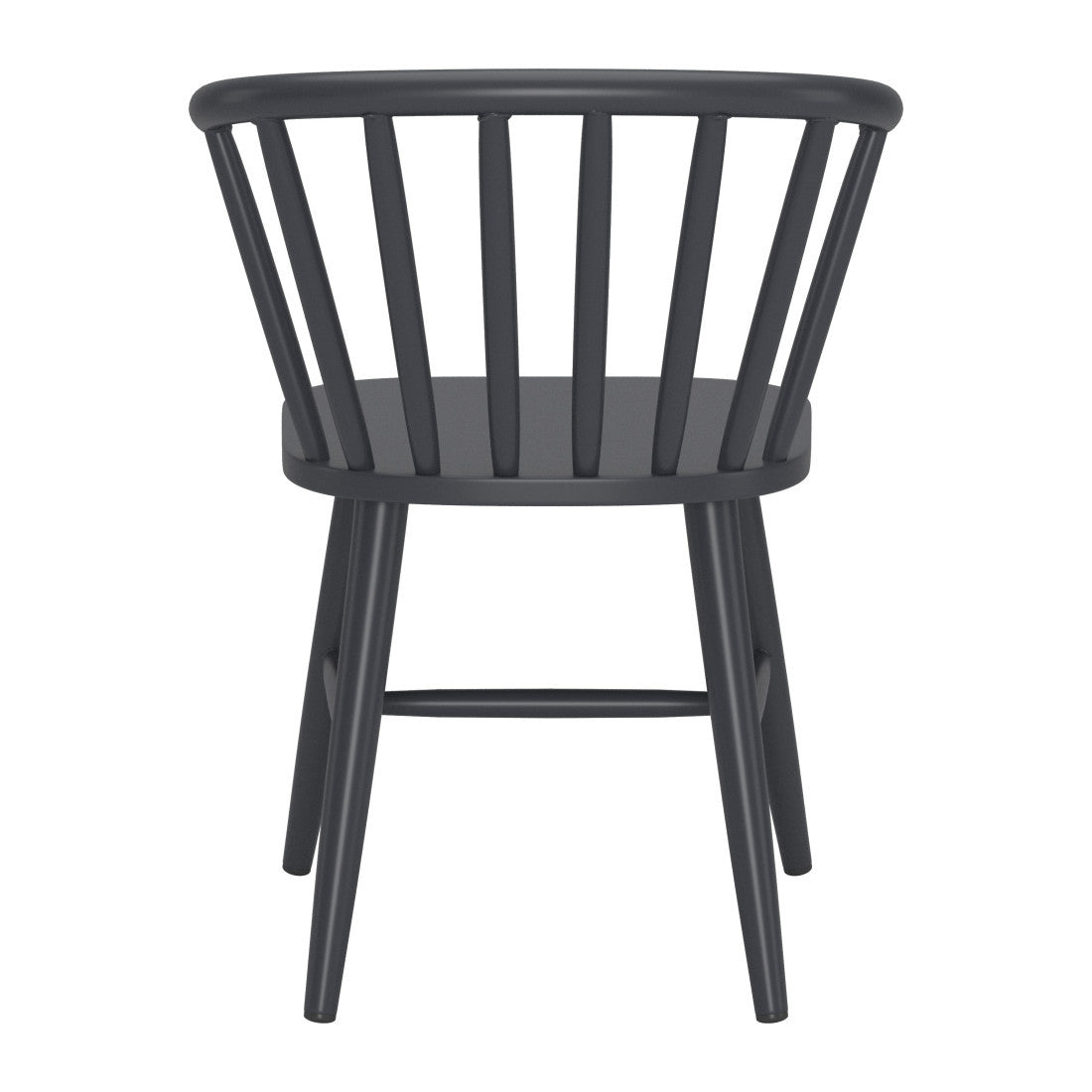 Black Aluminum Windsor Back Dining Side Chair
