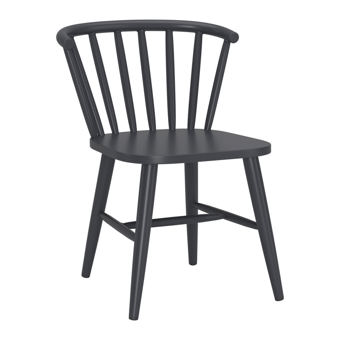 Black Aluminum Windsor Back Dining Side Chair
