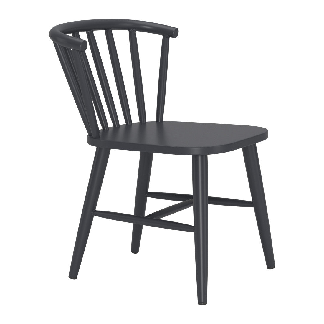 Black Aluminum Windsor Back Dining Side Chair