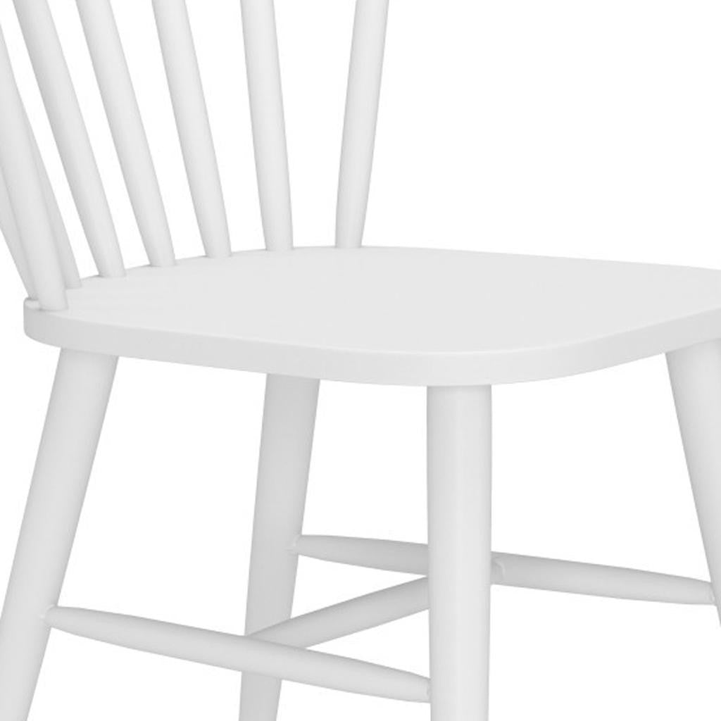White Aluminum Windsor Back Dining Side Chair