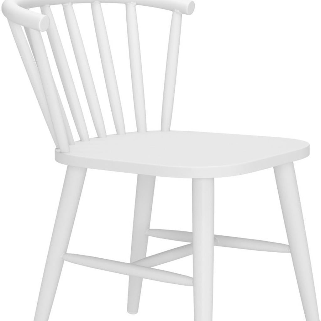 White Aluminum Windsor Back Dining Side Chair