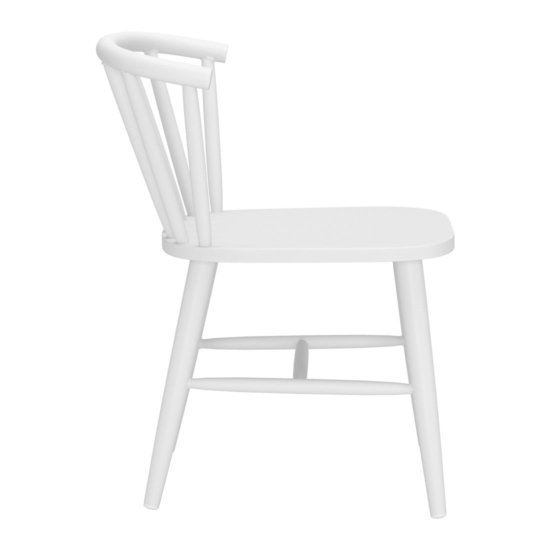White Aluminum Windsor Back Dining Side Chair