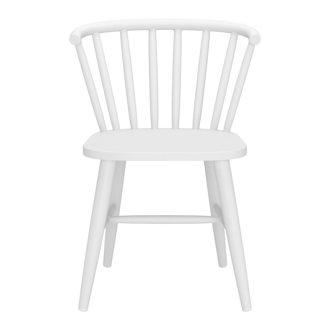 White Aluminum Windsor Back Dining Side Chair