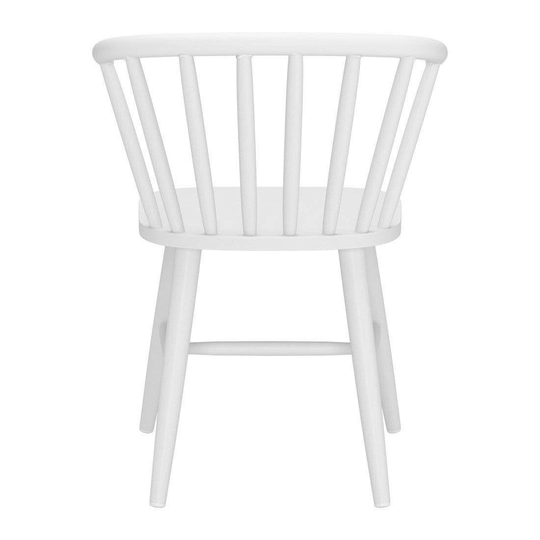 White Aluminum Windsor Back Dining Side Chair