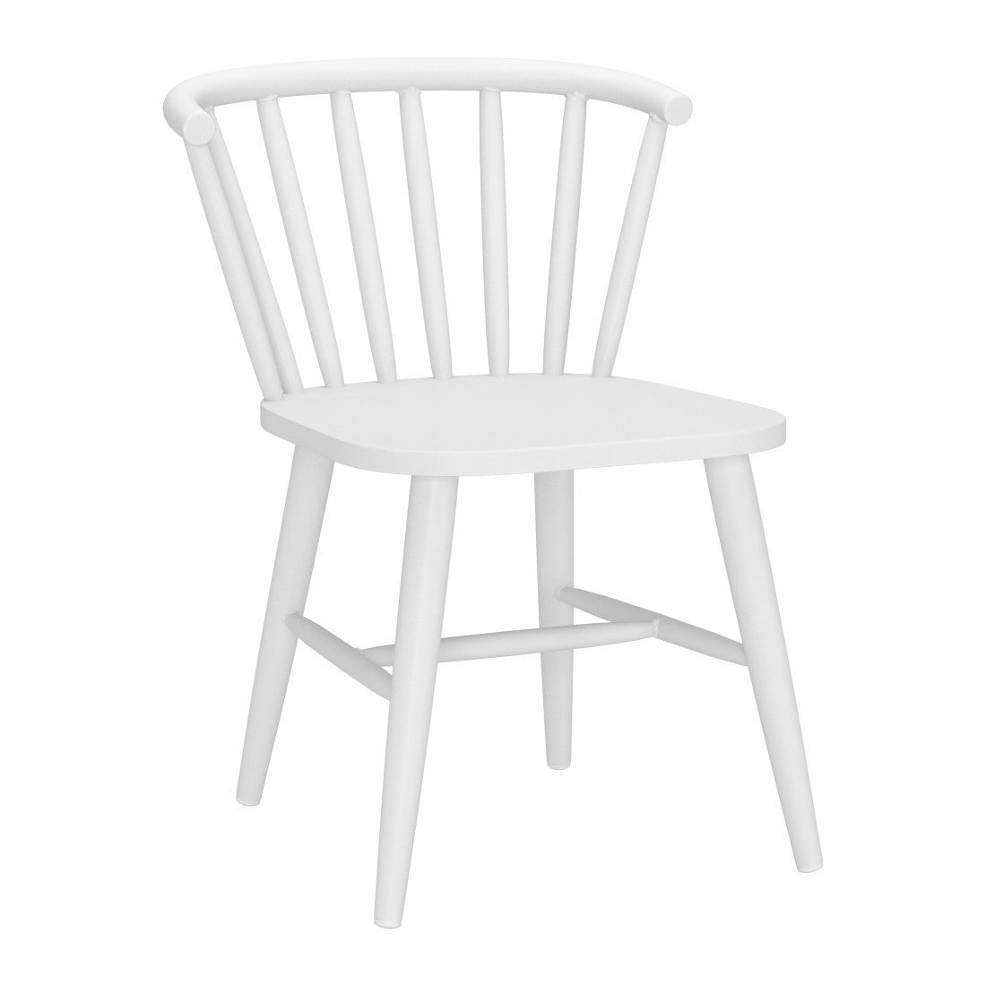 White Aluminum Windsor Back Dining Side Chair