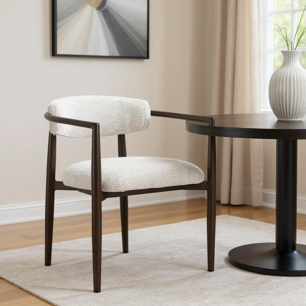 22" White Aluminum Outdoor Dining Chair