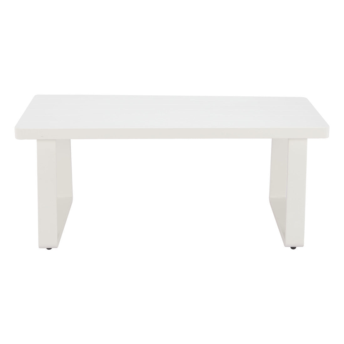 43" White Aluminum Outdoor Coffee Table
