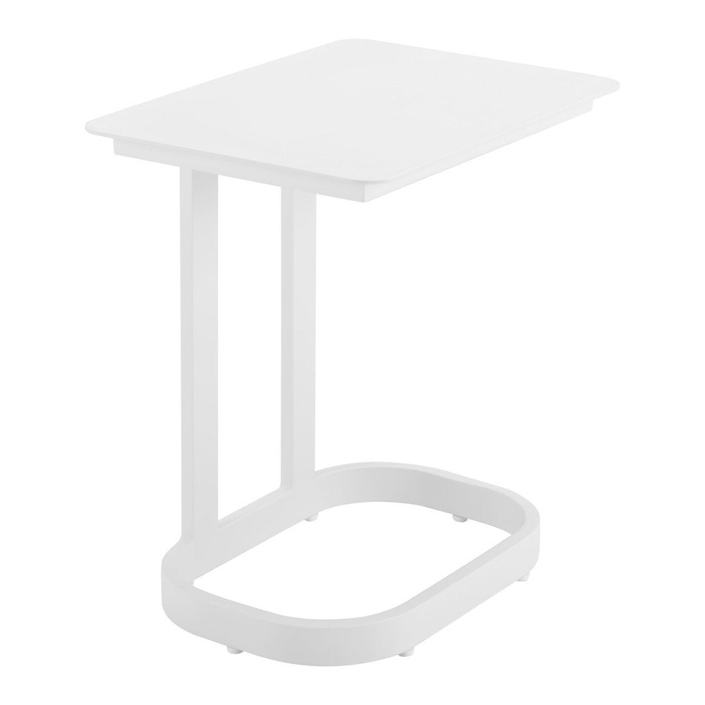22" White Aluminum Outdoor Side Table