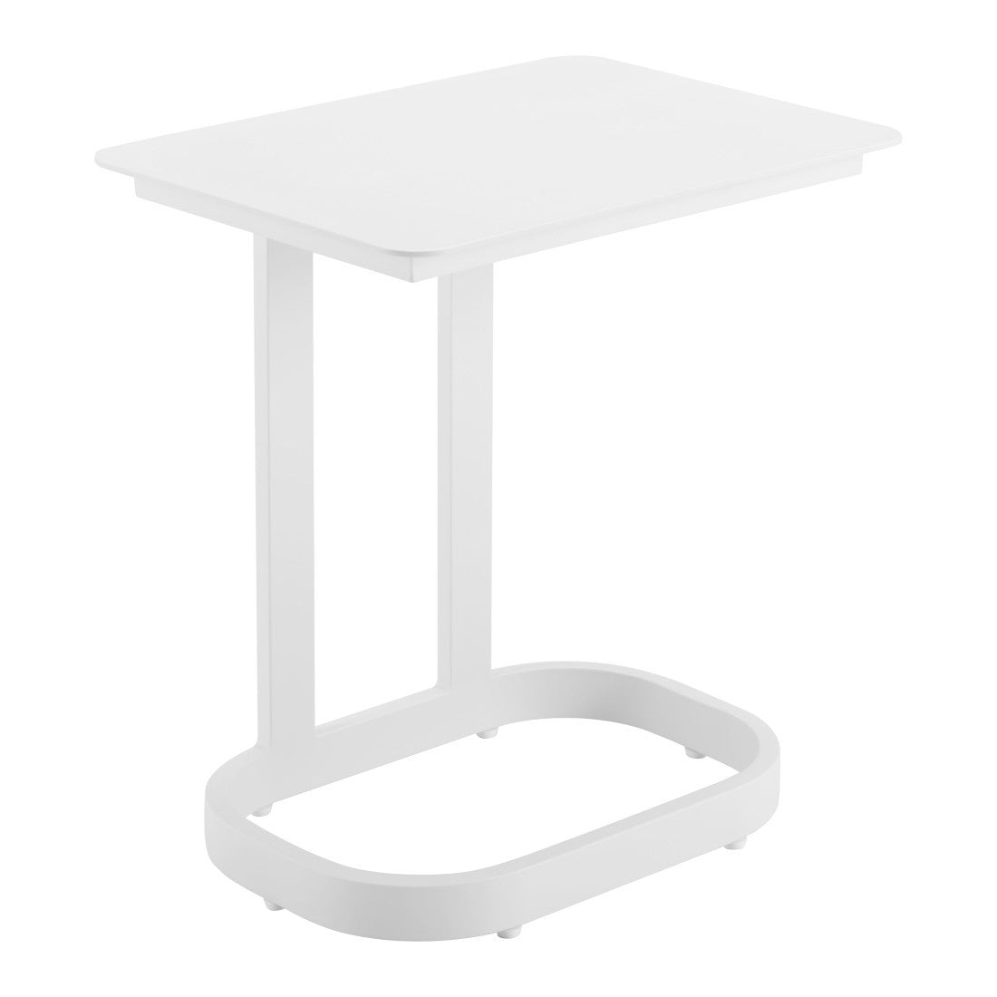 22" White Aluminum Outdoor Side Table