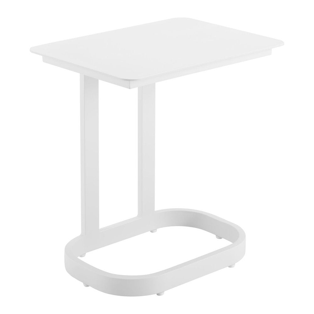 22" White Aluminum Outdoor Side Table