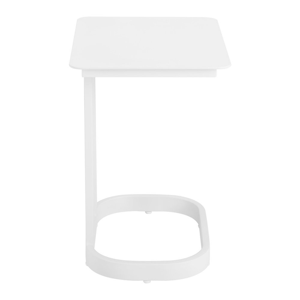 22" White Aluminum Outdoor Side Table