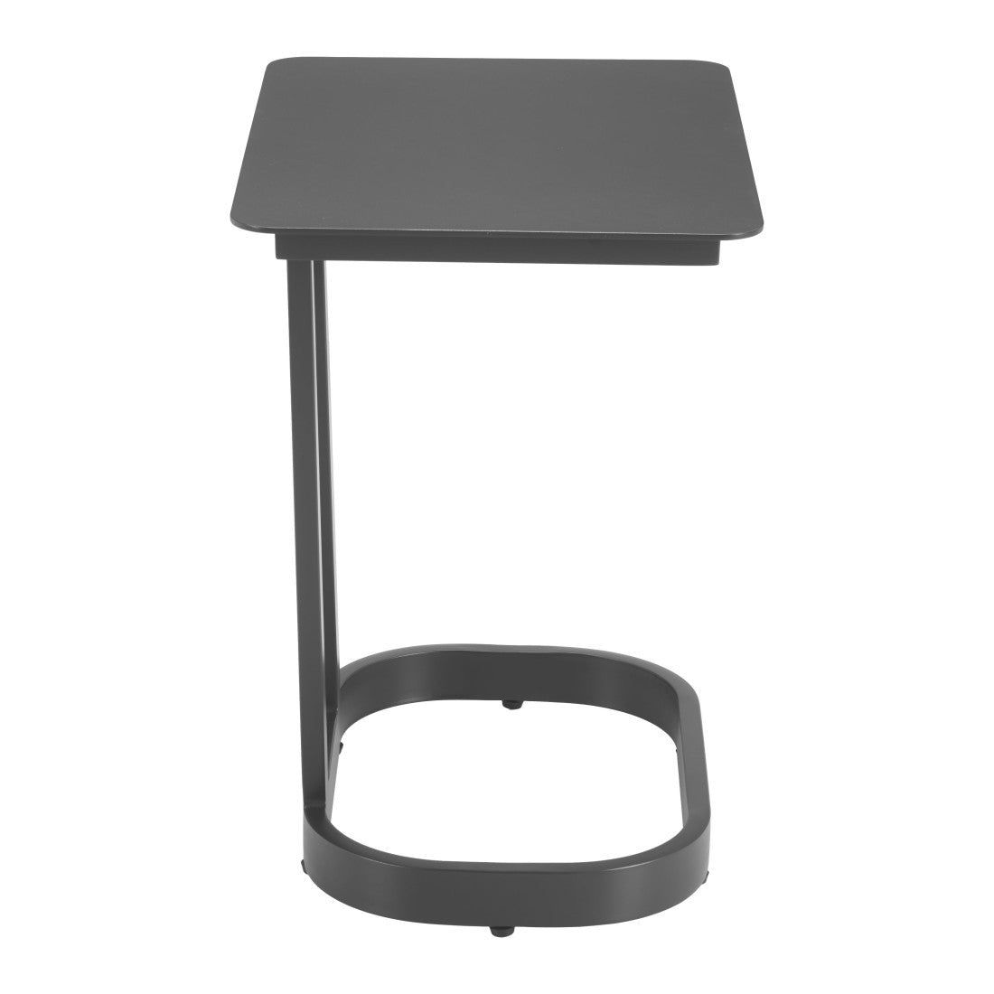 22" Black Aluminum Outdoor Side Table