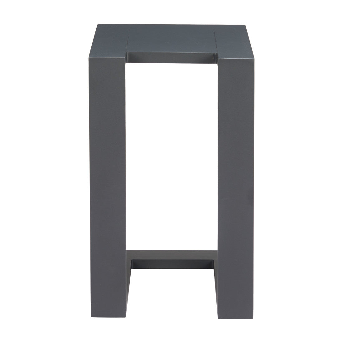 18" Black Aluminum Outdoor Side Table
