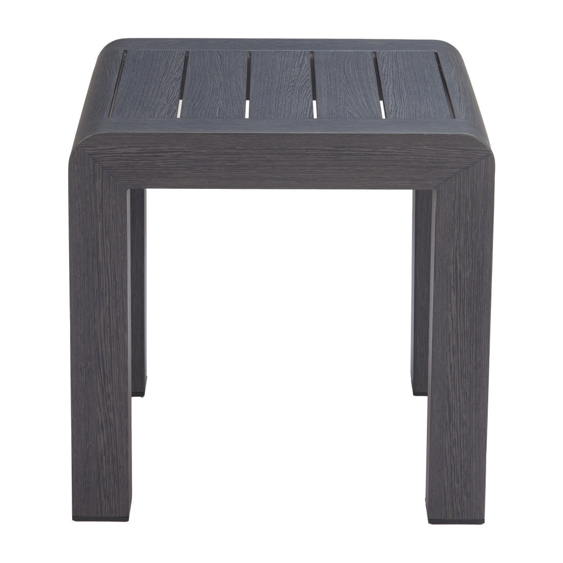 23" Black Aluminum Square Outdoor Side Table